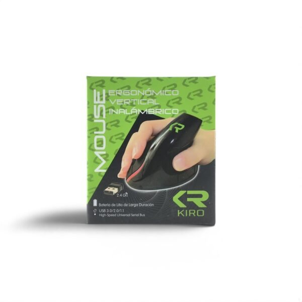 Mouse Ergonómico Inalámbrico S6 R KIRO Vertical Diestro - Imagen 2