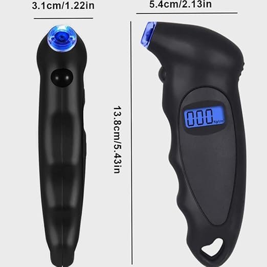 Medidor Presión De Llantas Digital Luz Portátil Carro Moto Bicicleta Balon - Imagen 3