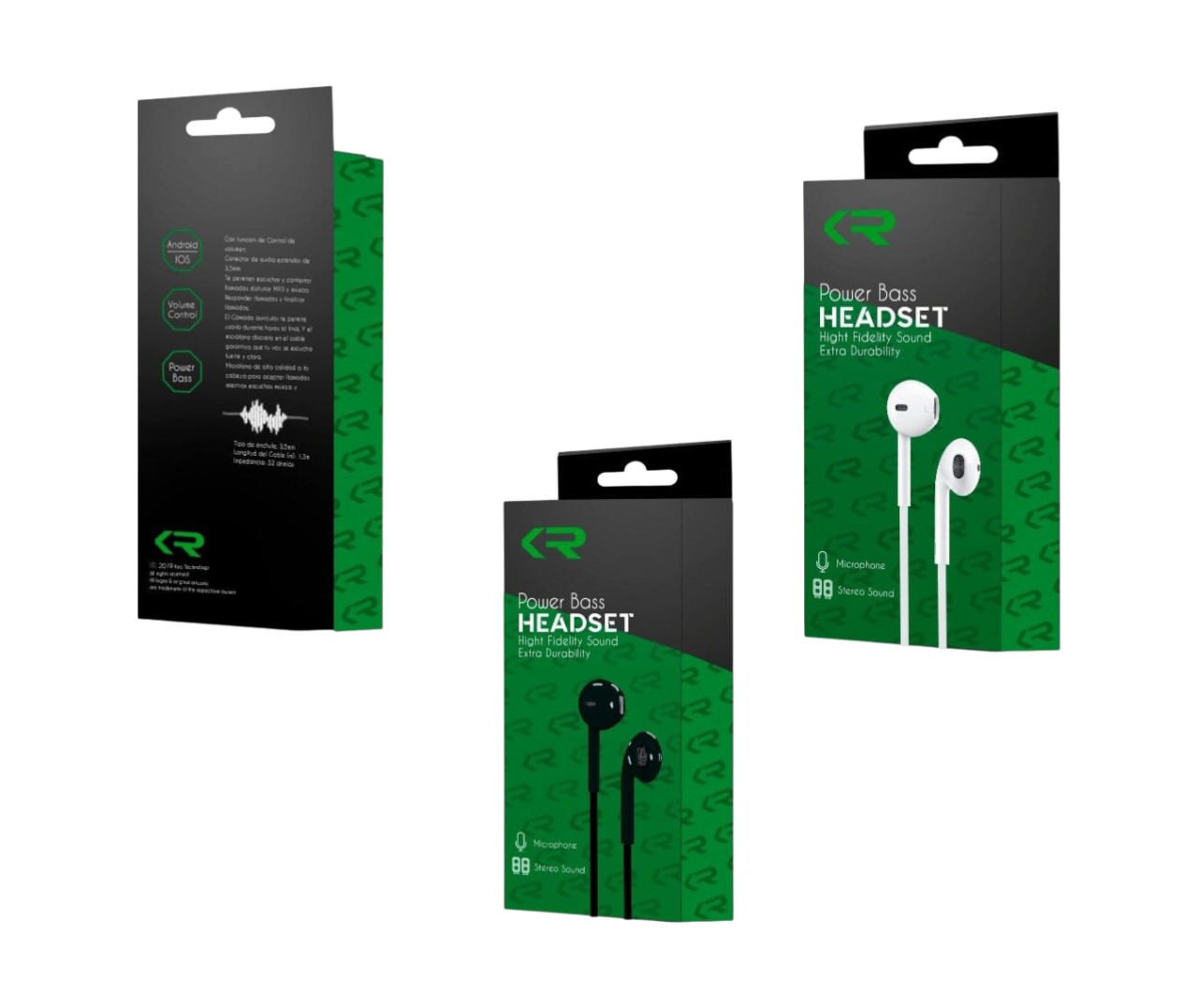 Audifonos Manos Libres Universal KIRO High Bass Plug 3.5