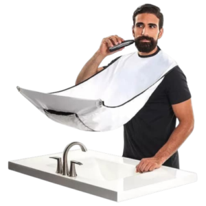 Delantal De Afeitarse Capa Recoge Pelo Chupas Velcro Lavable Limpieza