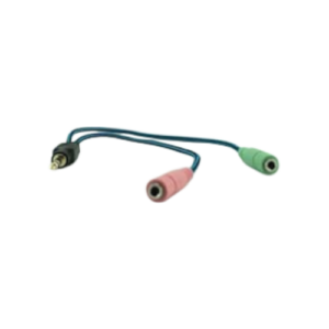 Adaptador Triestereo Plug 3.5 Audio - Microfono 2 a 1