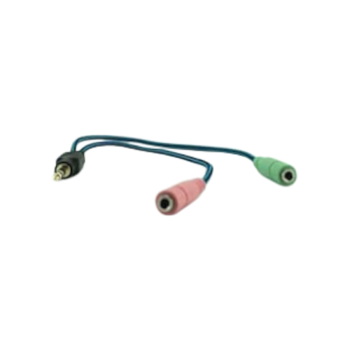 Adaptador Triestereo Plug 3.5 Audio - Microfono 2 a 1