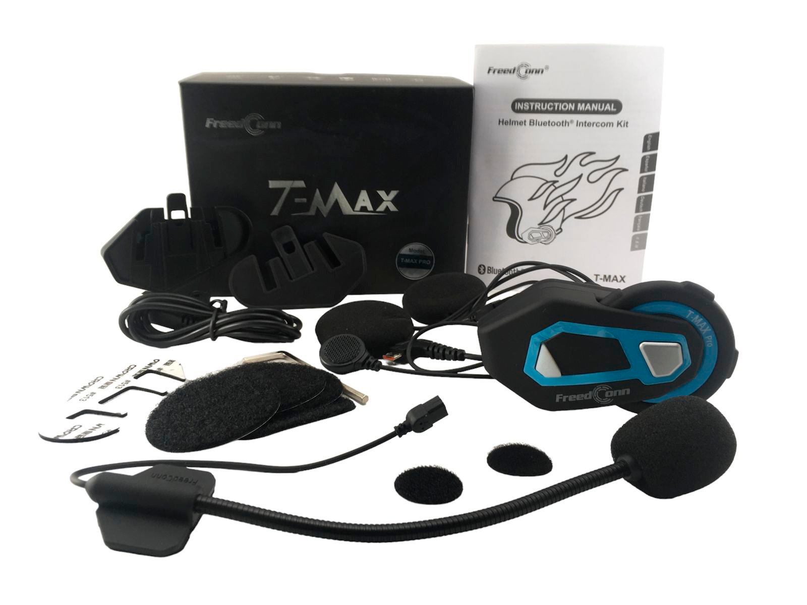 Intercomunicador Bluetooth T-max Pro Casco Moto Waterproof - Imagen 2