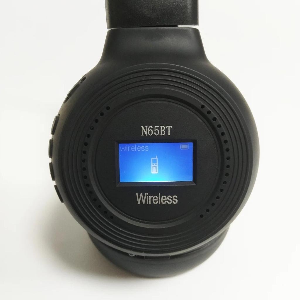 Diadema N65 Bluetooth Audífonos Pantalla Radio Sd Mp3 High Bass - Imagen 8
