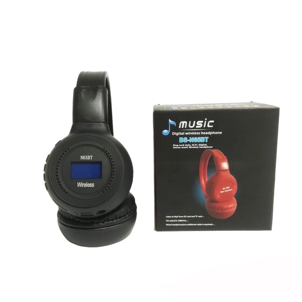 Diadema N65 Bluetooth Audífonos Pantalla Radio Sd Mp3 High Bass - Imagen 10